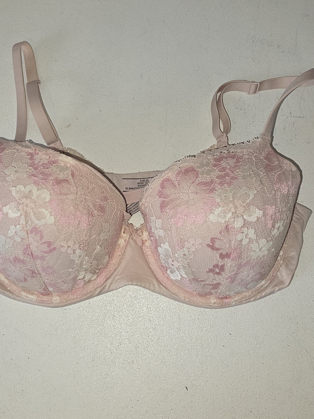 Victoria's Secret Light Pink Floral Lace Push-Up Bra